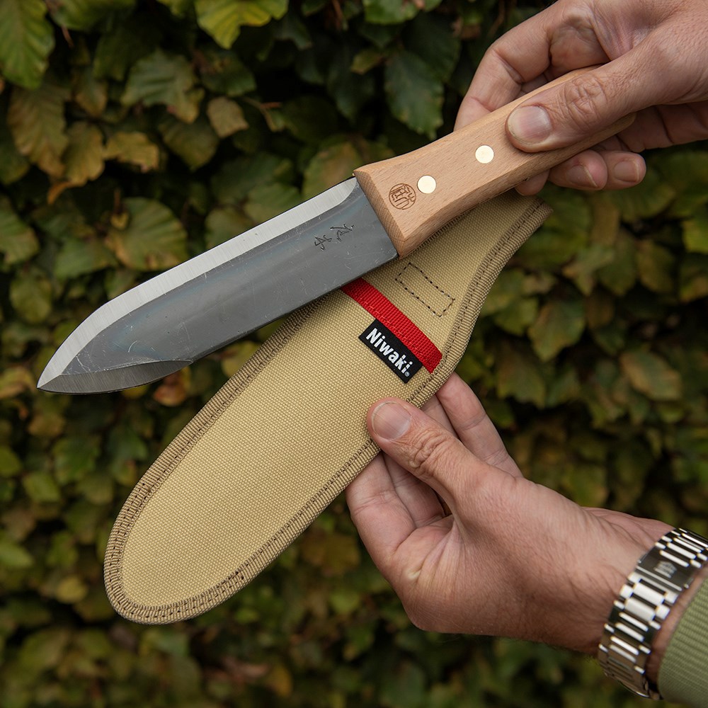 Niwaki hori hori pro weeding trowel & canvas sheath