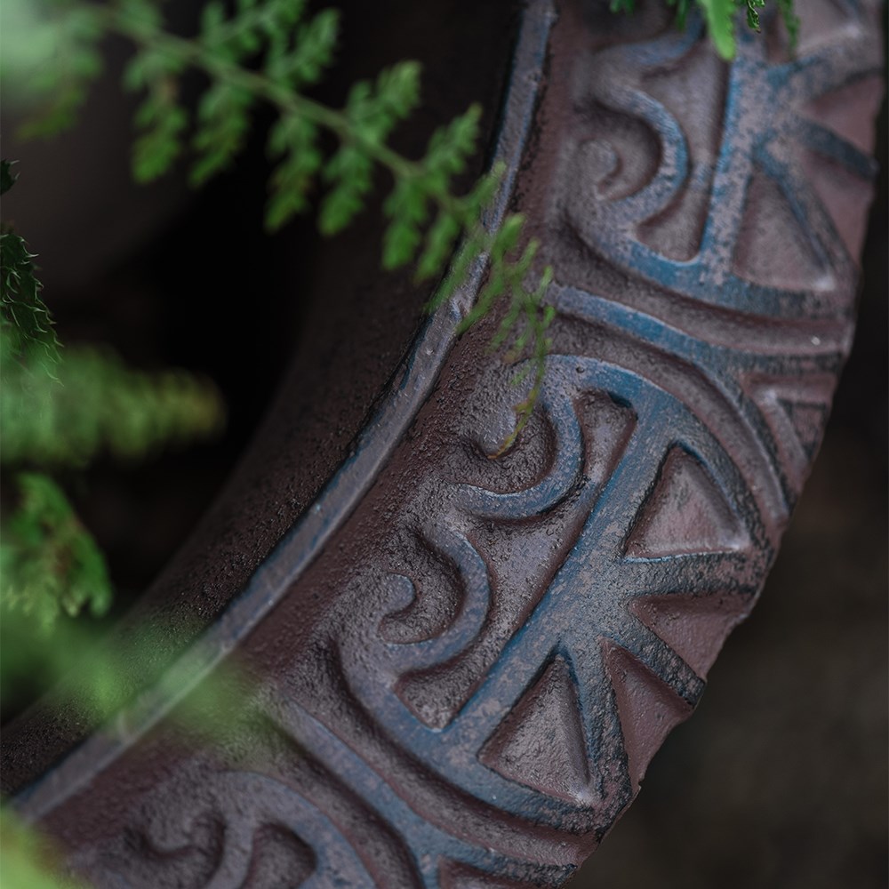 Cast iron urn planter