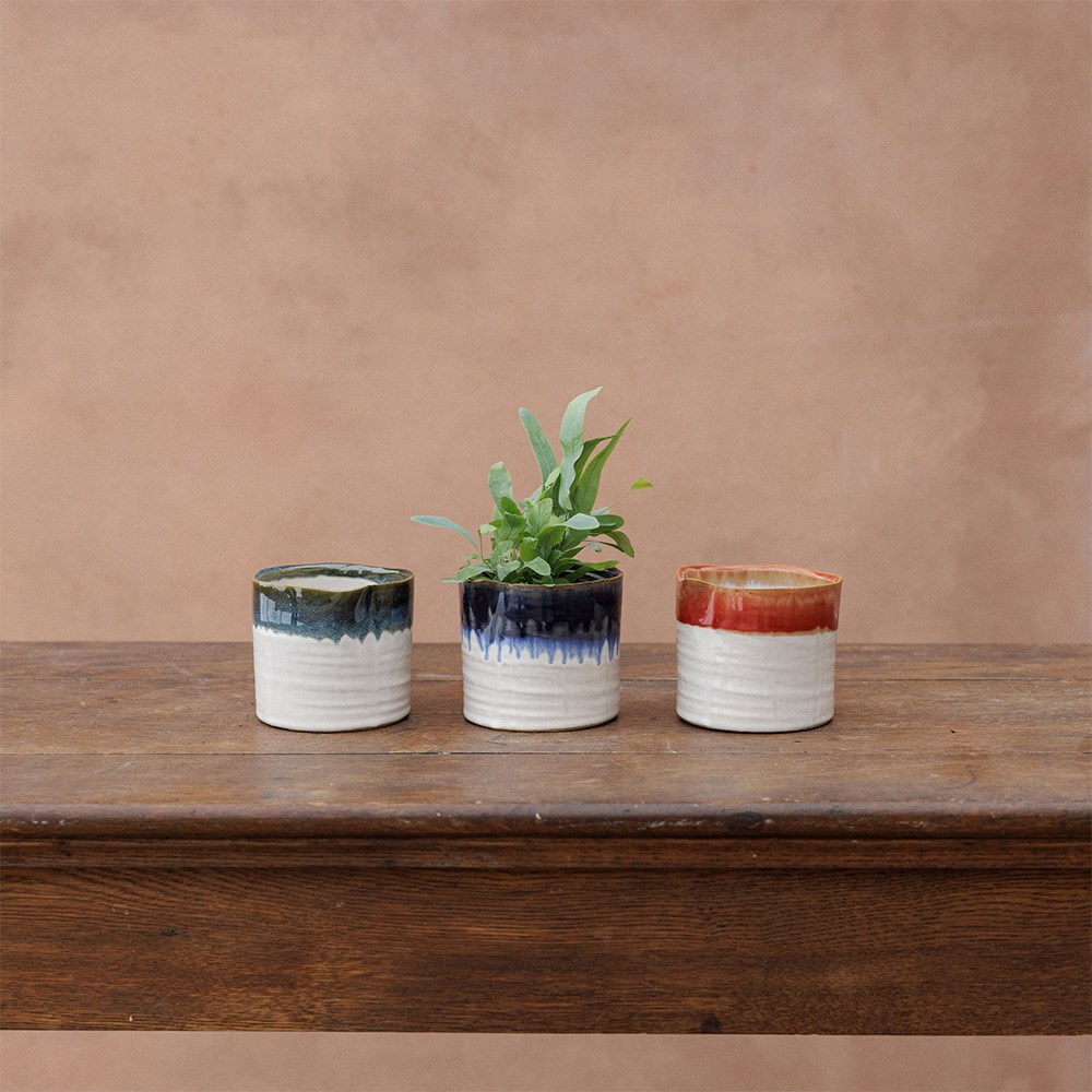 Wonky mini ombre plant pot - set of 3