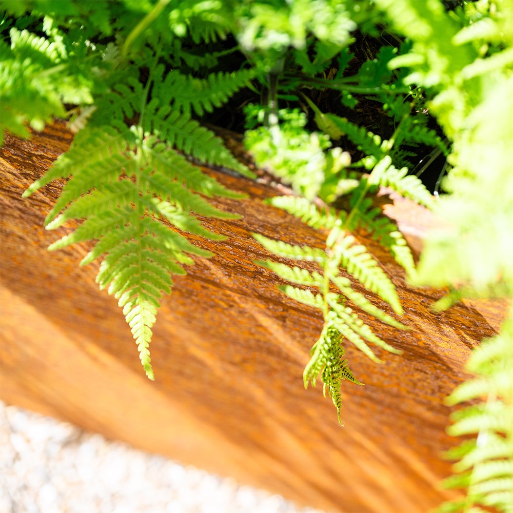 Corten steel planter - square