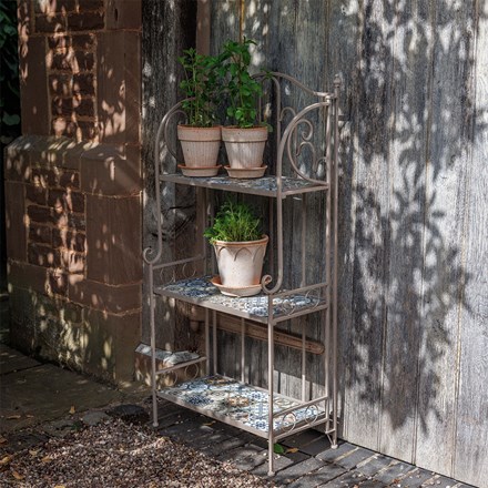 Mosaic tile plant stand