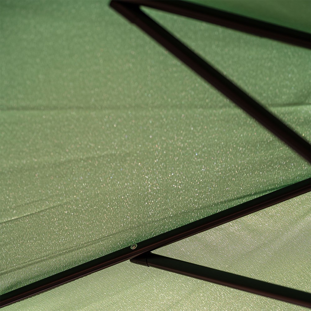 Contrast trim scallop edge parasol - sage