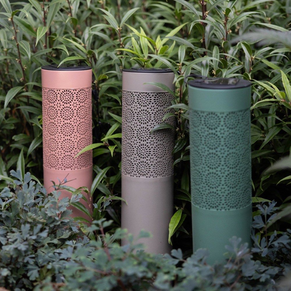 Solar stake lights with cut out design