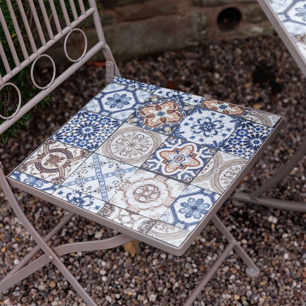 Mosaic tile bistro set