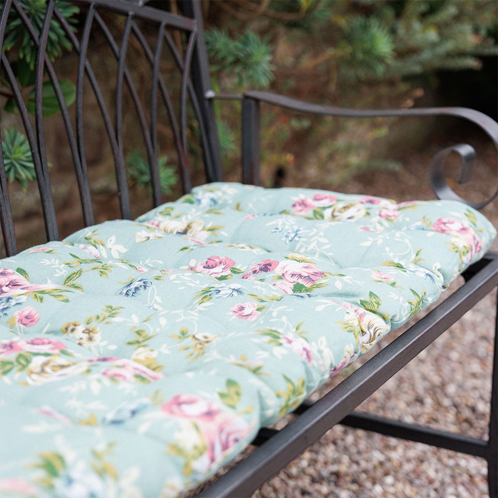 Vintage rose bench cushion