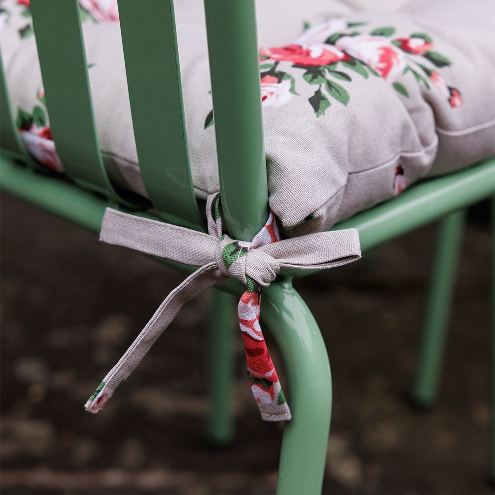 Rose print seat cushion