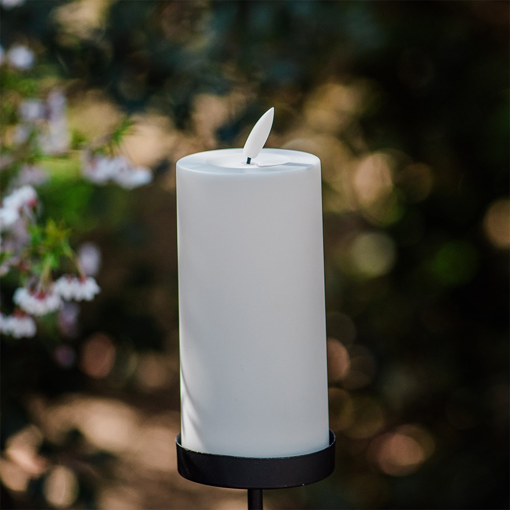 Outdoor LED candle on stake