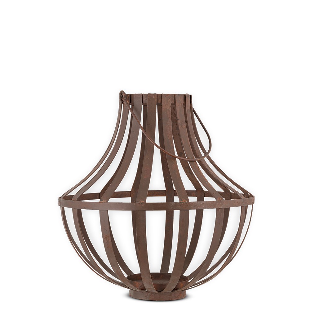 Rustic iron candle lantern