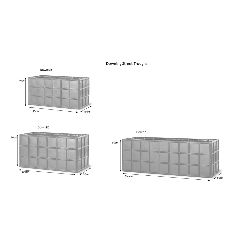Lightweight lead effect trough planter