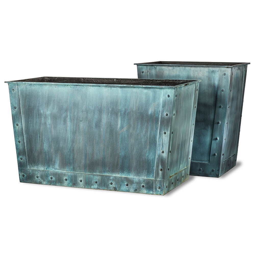 Lightweight beaten copper effect trough