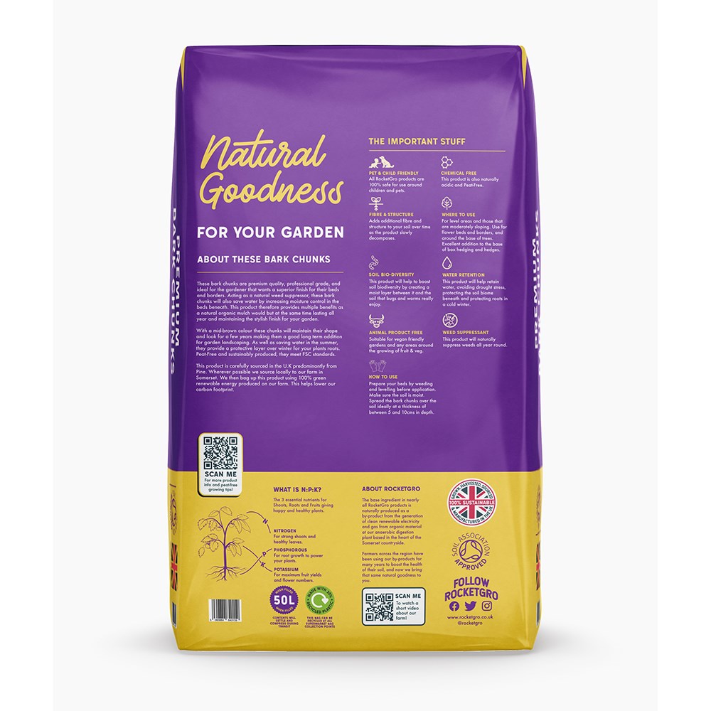 RocketGro premium bark chunks