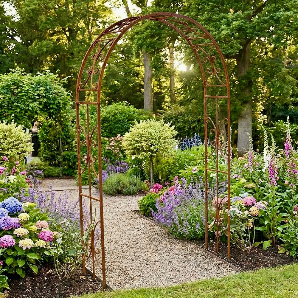 Elegant jasmine garden arch - rust