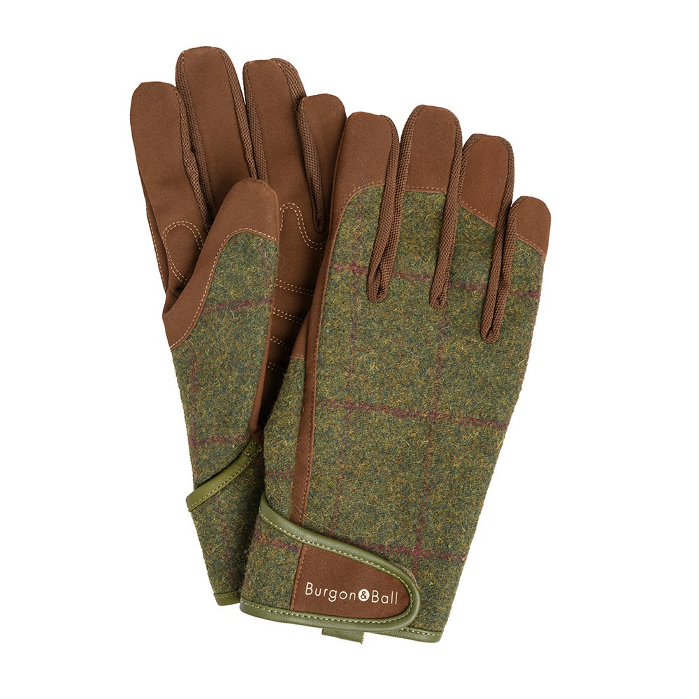 Tweed gardening glove - dark green