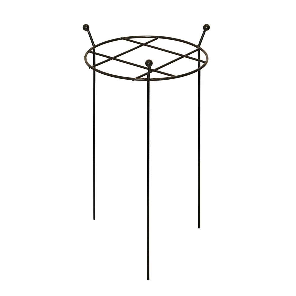 Cottage garden grow through plant support - black