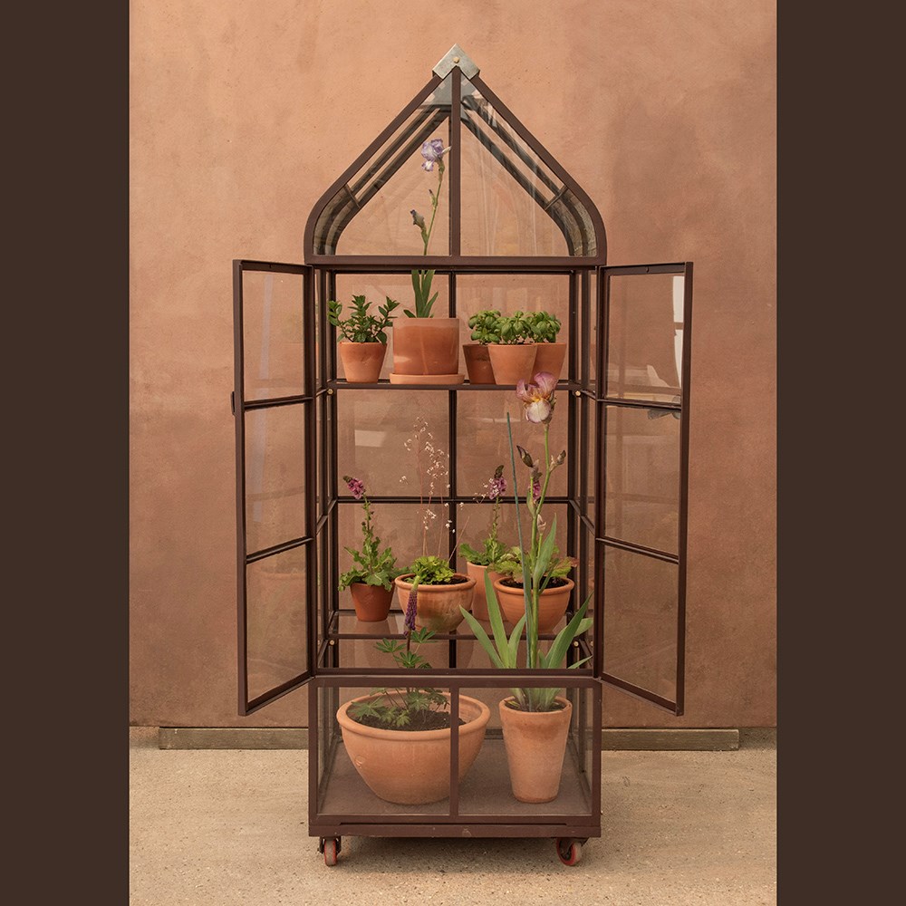 Gardener's terrace growhouse - dark chestnut