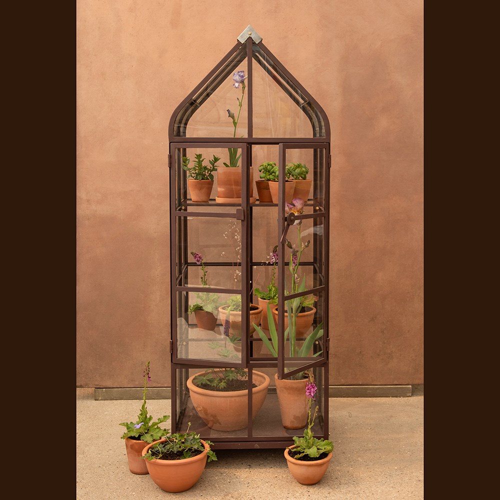 Gardener's terrace growhouse - dark chestnut
