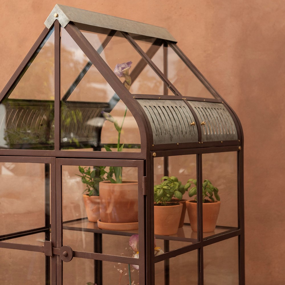 Gardener's terrace growhouse - dark chestnut