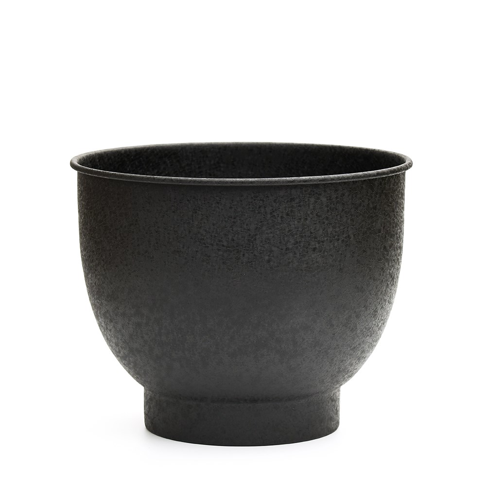Pot with step base - charcoal