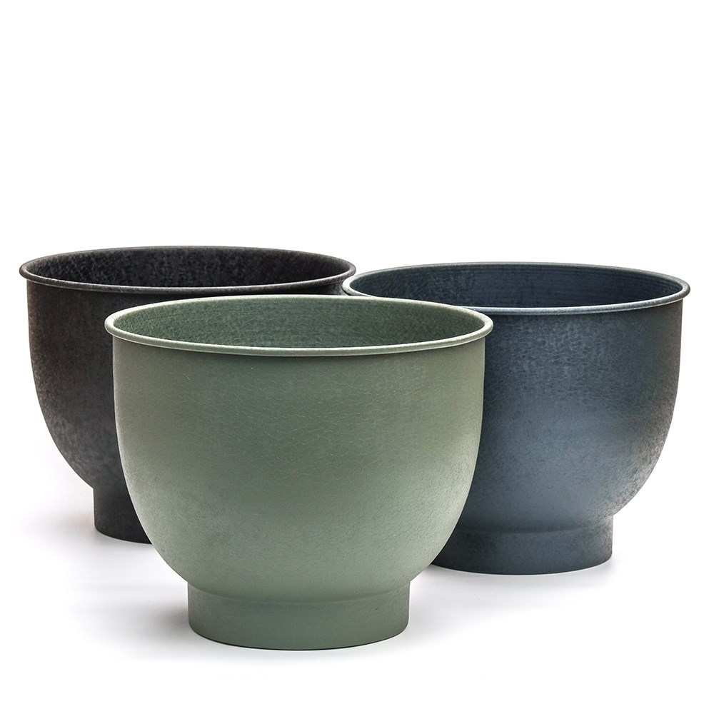 Pot with step base - teal