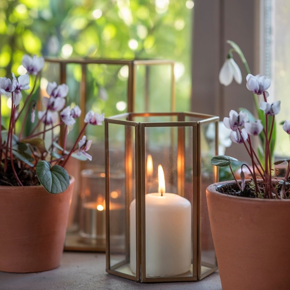 Hex candle holder