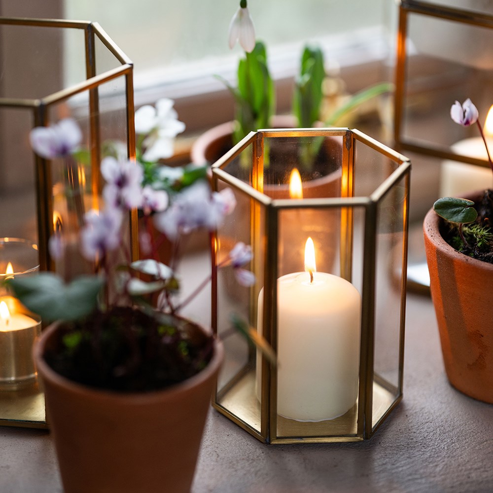 Hex candle holder