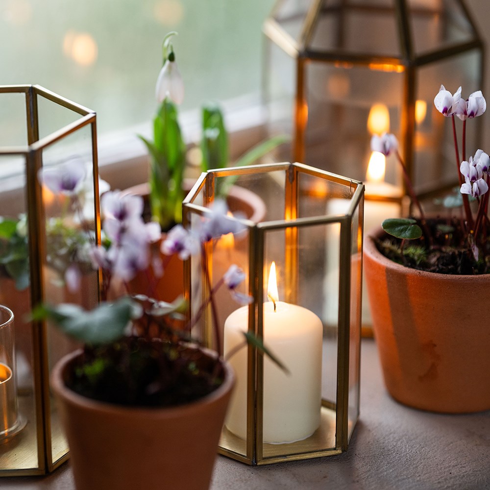 Hex candle holder