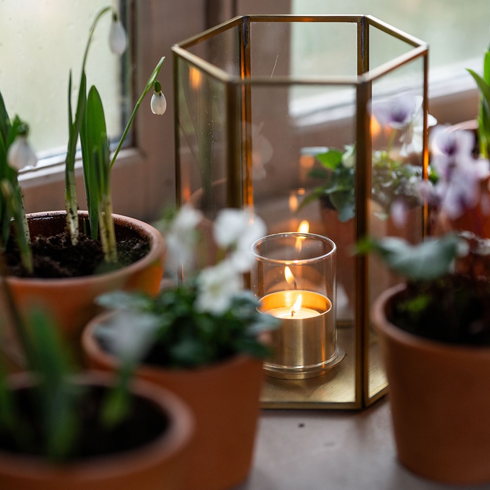 Hex candle holder