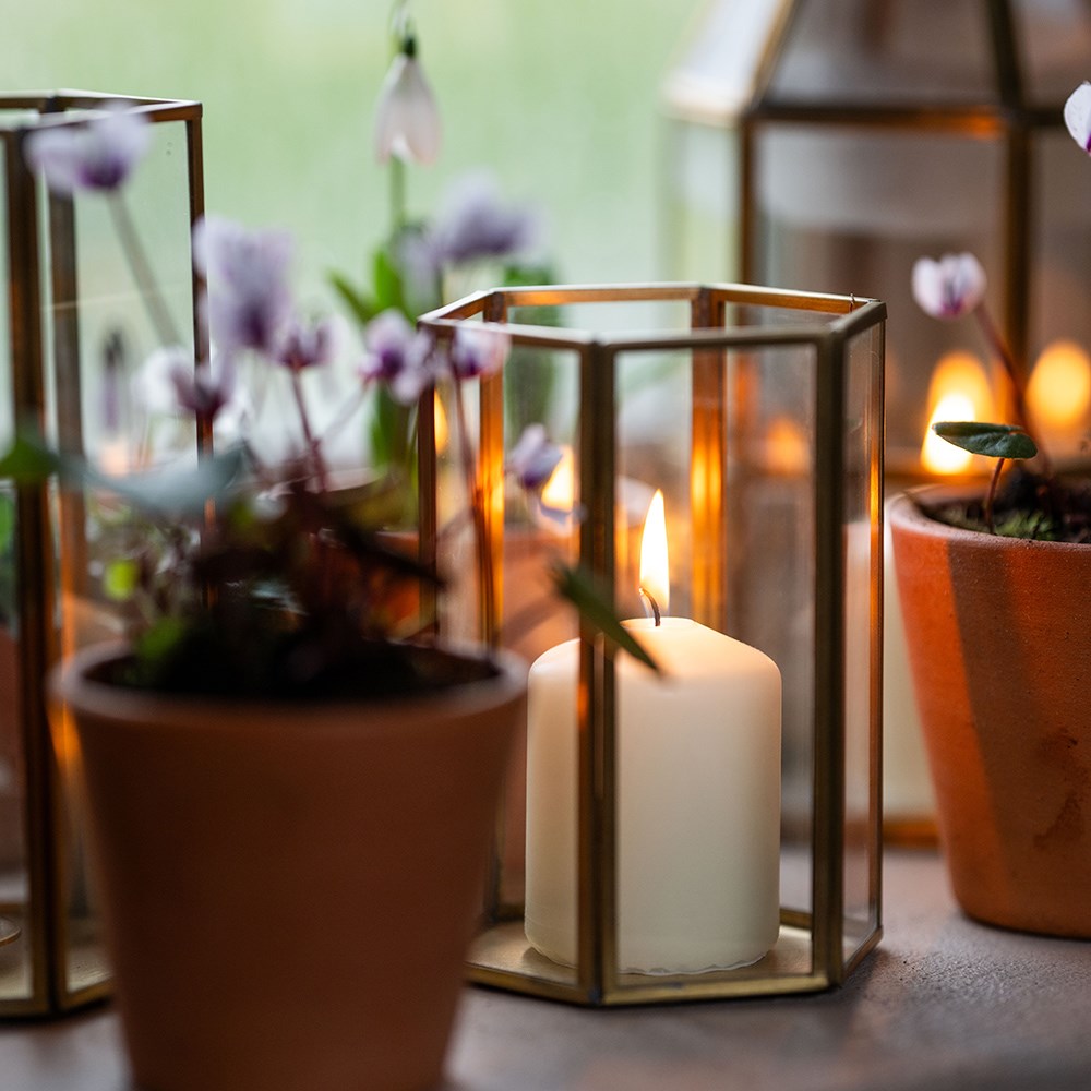 Hex candle holder