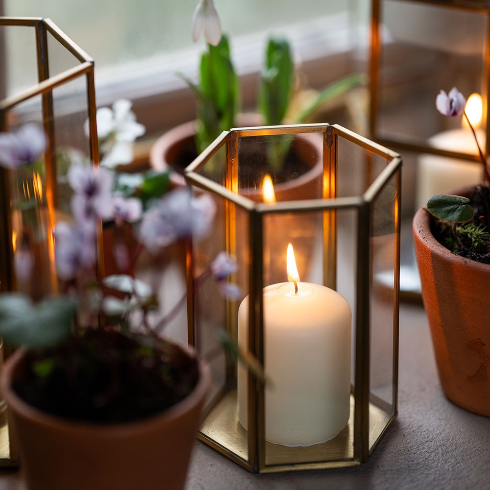 Hex candle holder