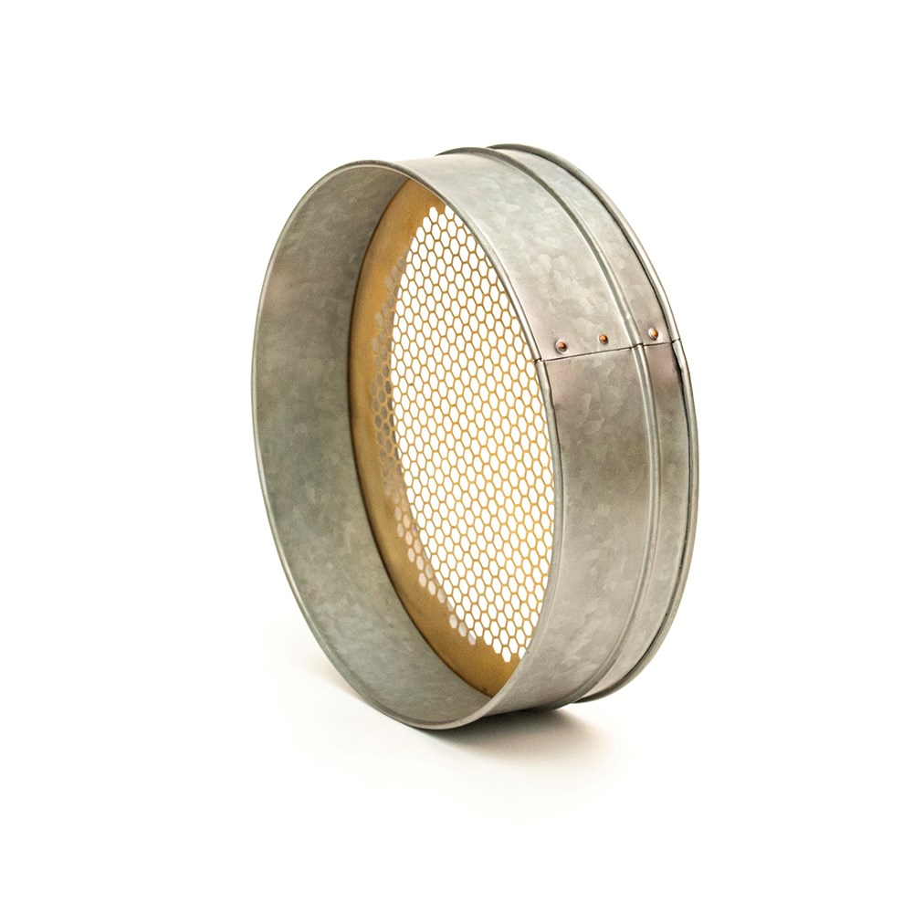 Honeycomb soil sieve - brass
