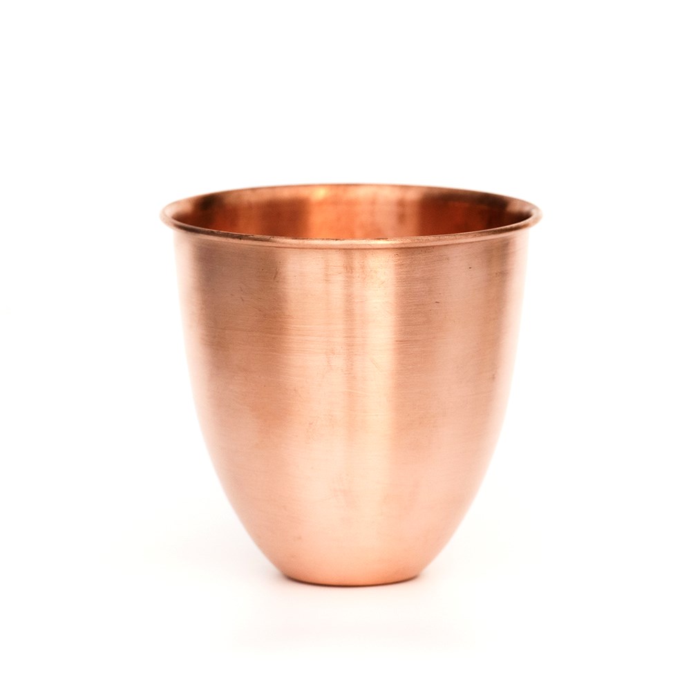 Brushed copper pot