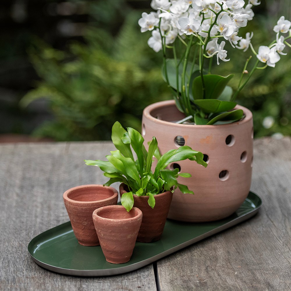 Enamelled oblong tray