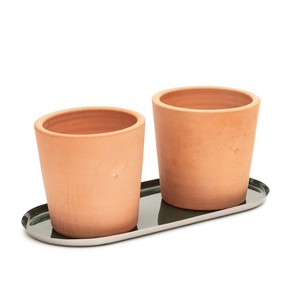 Enamelled oblong tray