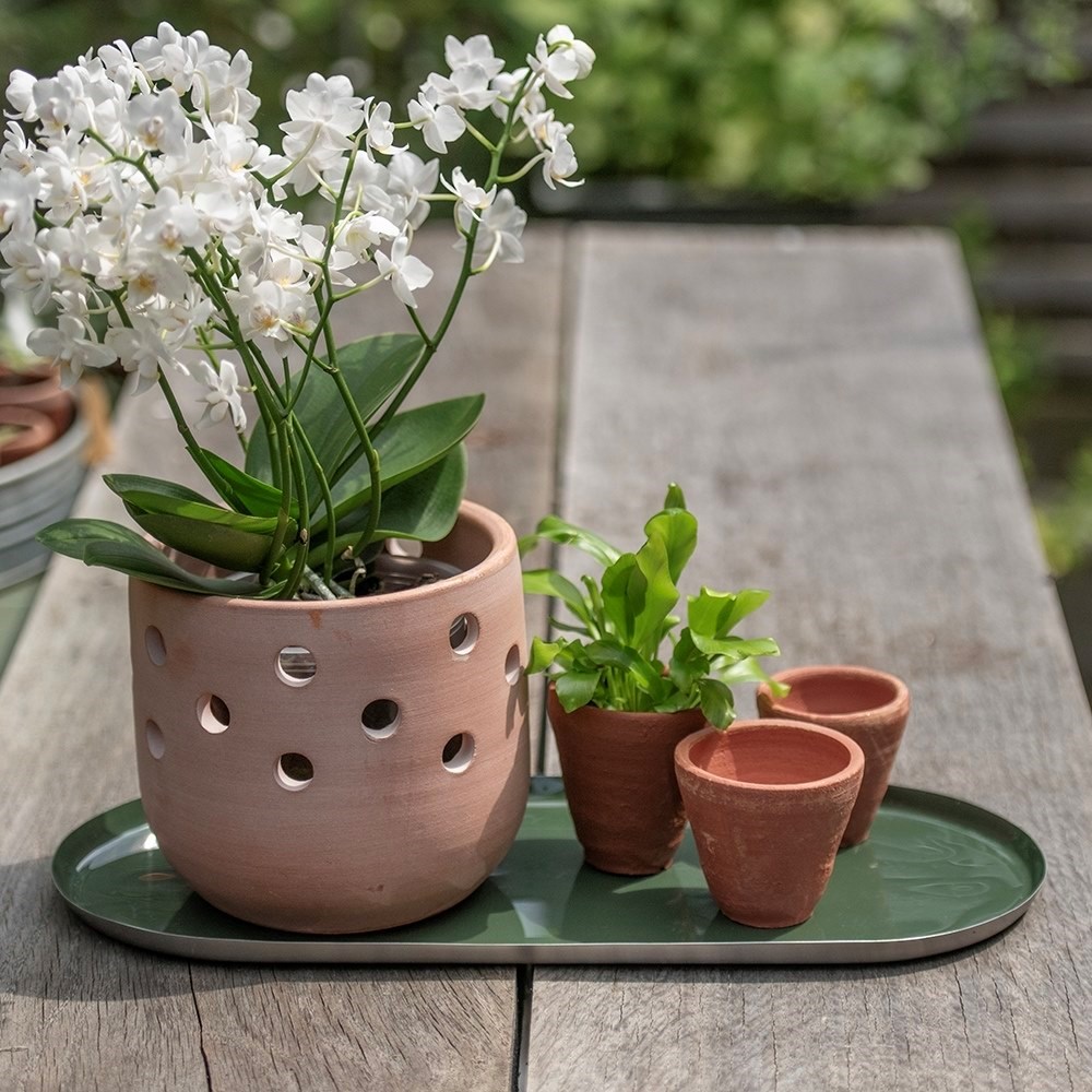 Enamelled oblong tray