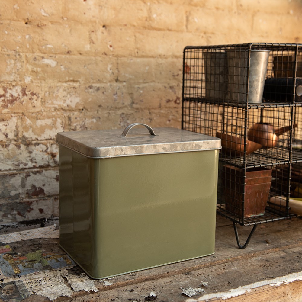 Crocus box - Crocus green with galvanised lid