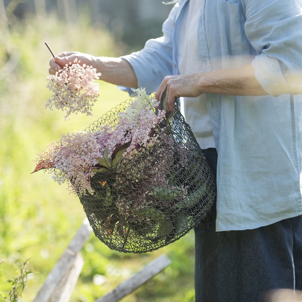 Elderflower foraging basket