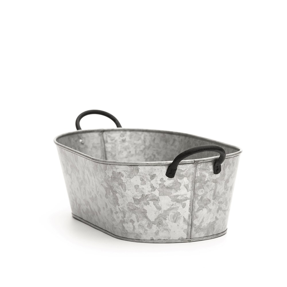 Trough with blackened handles
