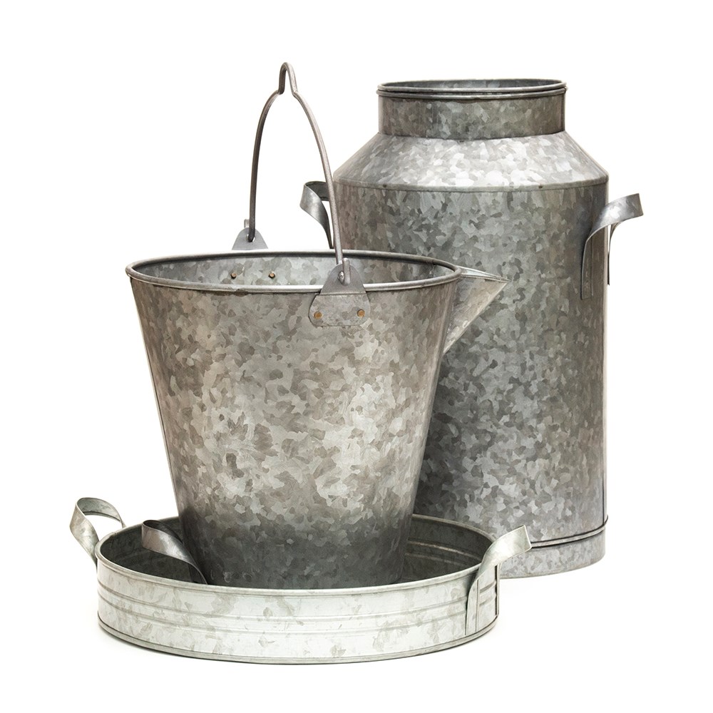 Galvanised metal tray