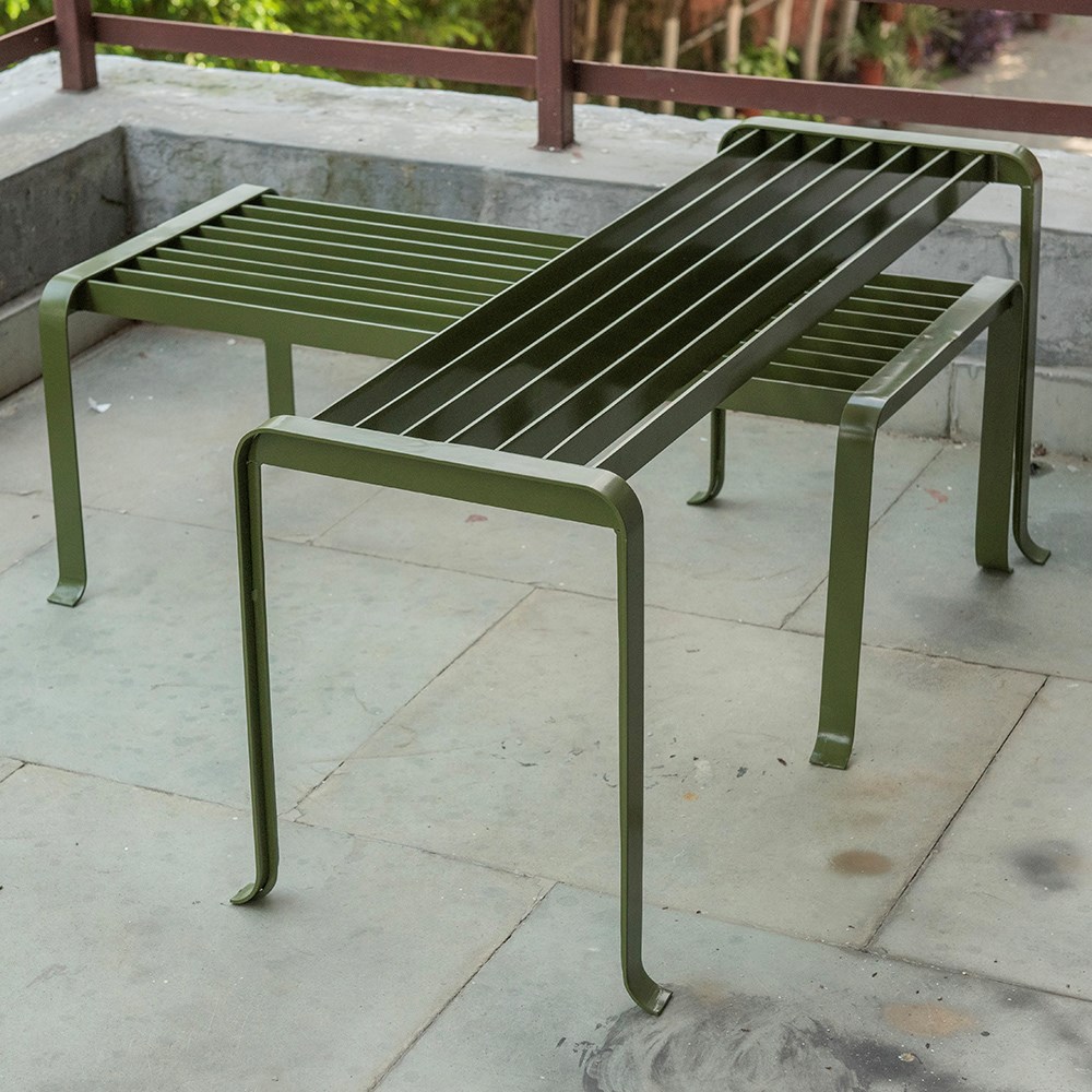 Benches for container displays - tiered set of two