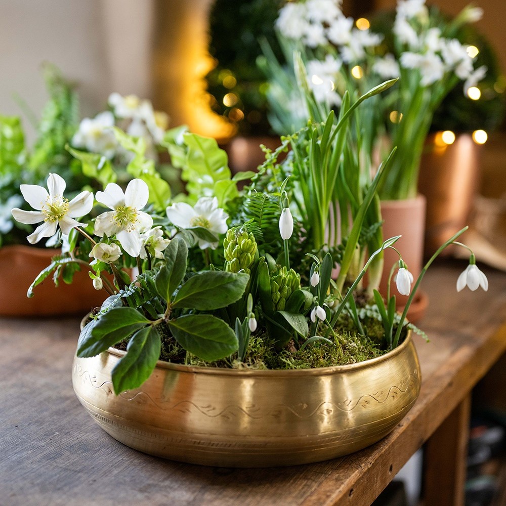 Traditionally etched brass bowl