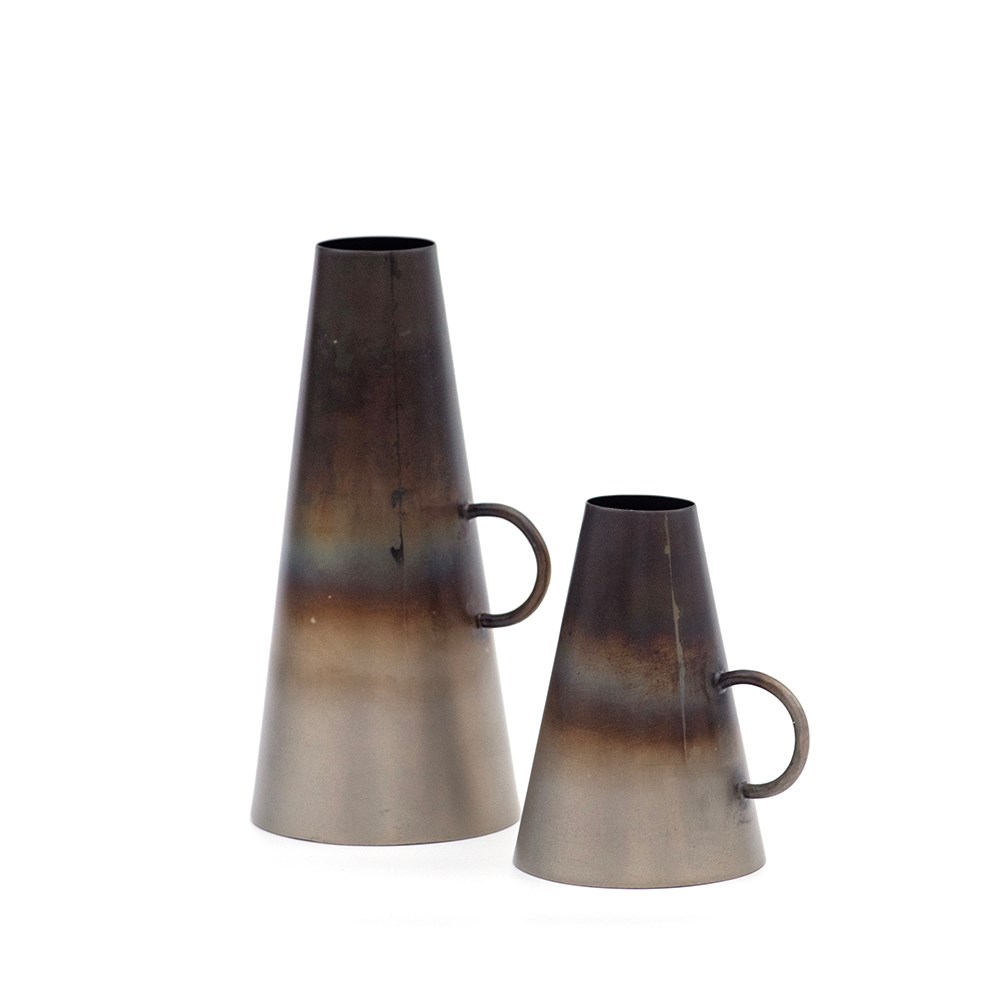 Burnt silver bud vase