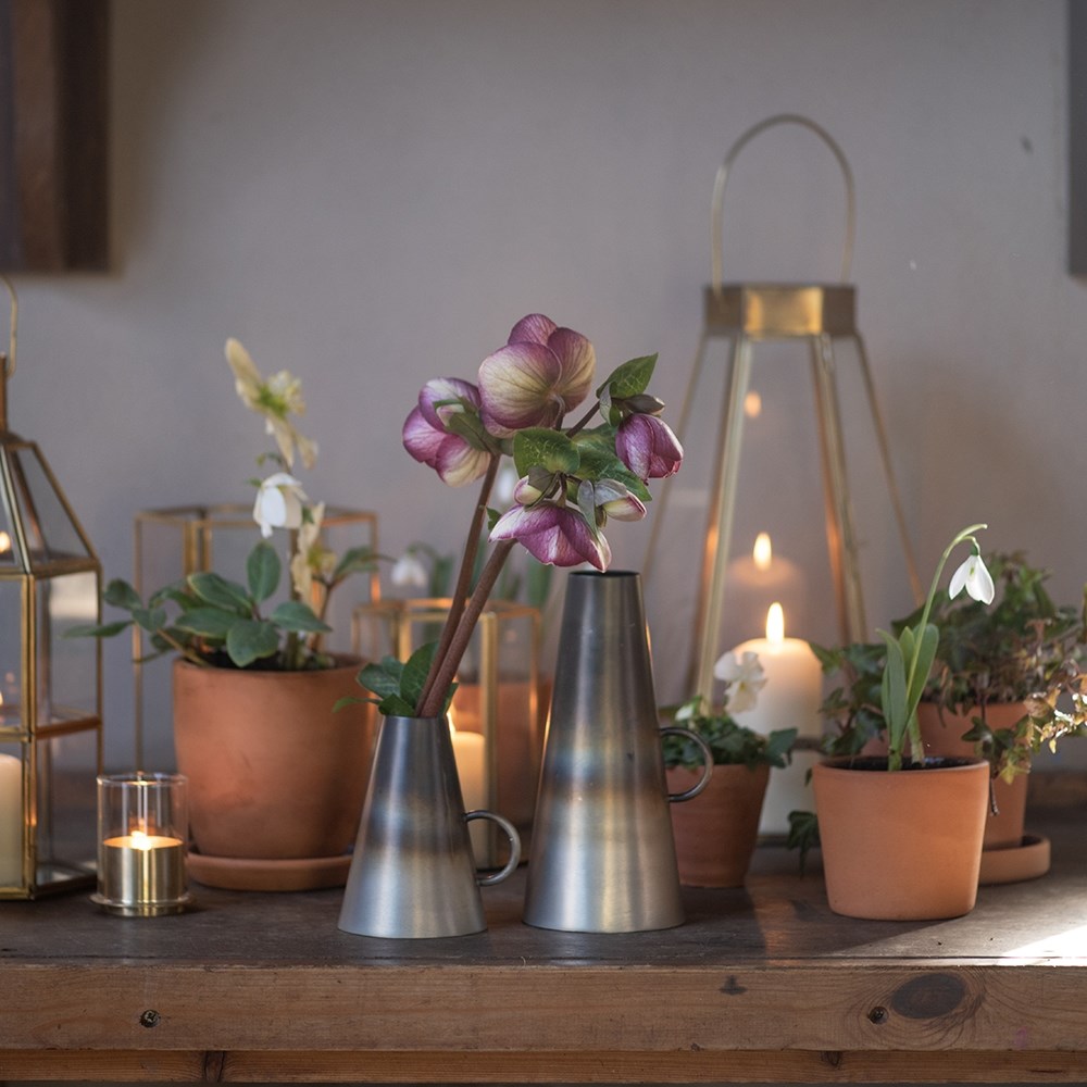 Burnt silver bud vase