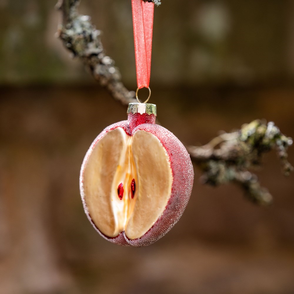 Glass apple decoration