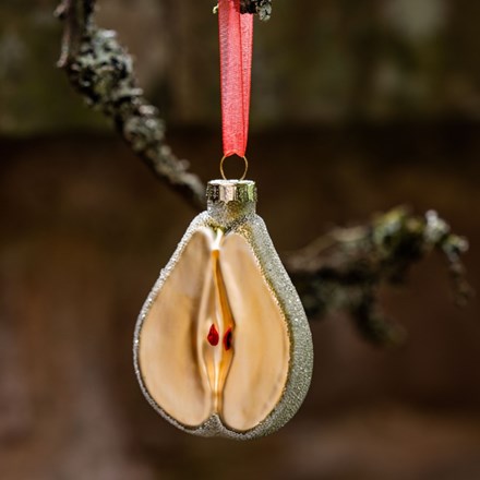 Glass pear decoration