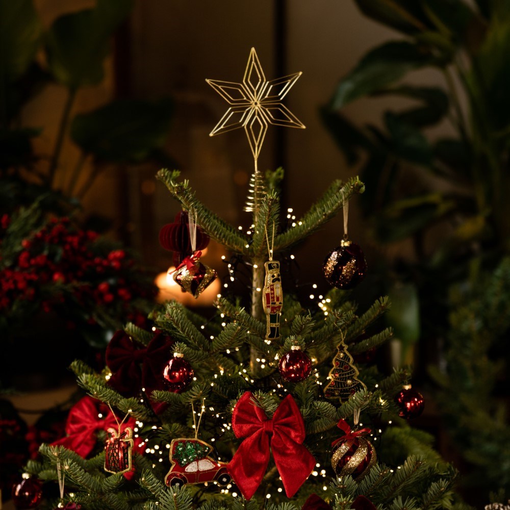 Gold metal tree topper