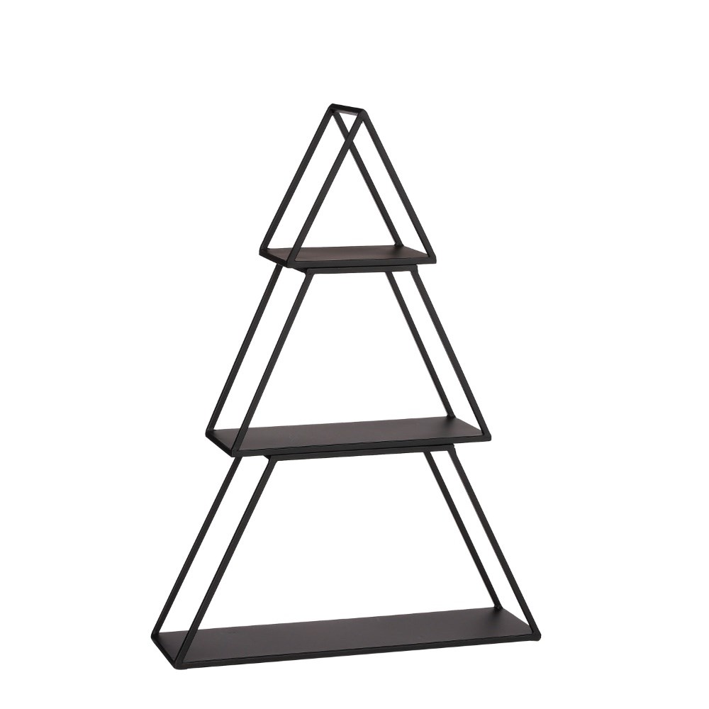 Black metal tree shelf