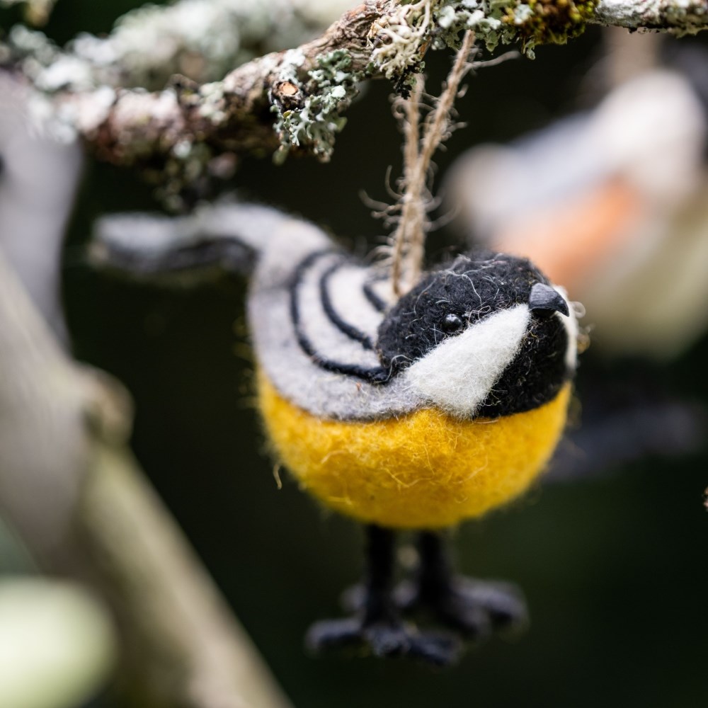 Felt woodland birds