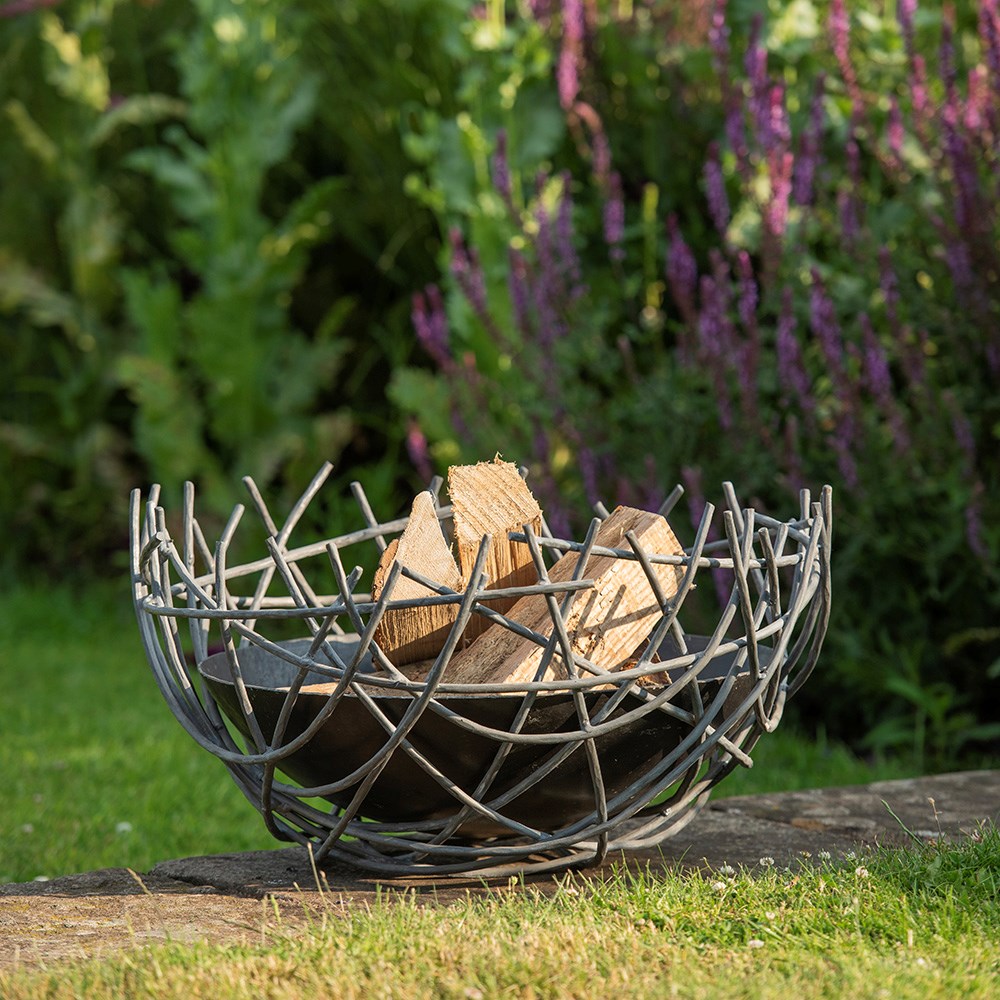 Nest fire pit - aged zinc