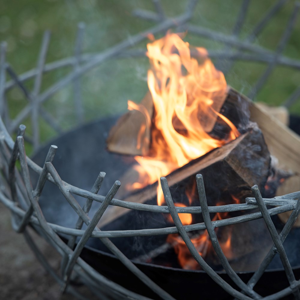Nest fire pit - aged zinc