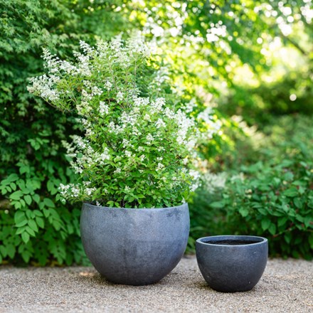 Globe planter - grey